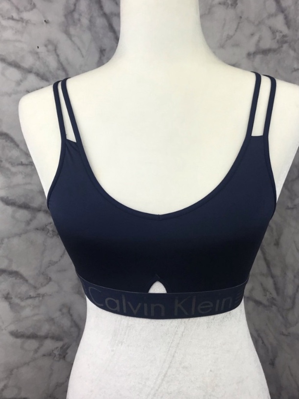 Calvin Klein Women's Navy Double-Strap Bralette